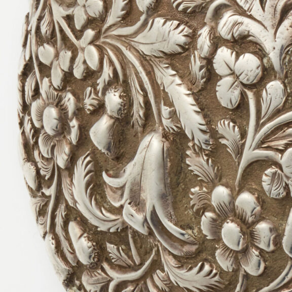 An English repousse verge in silver pair cases Circa 1832 An English repousse verge in silver pair cases Circa 1832