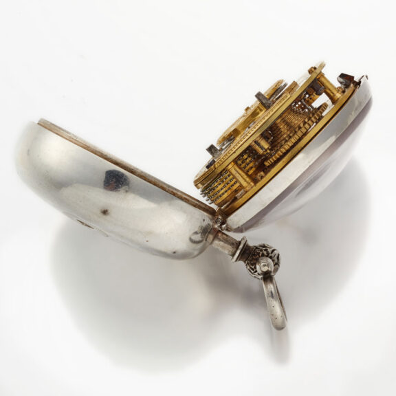 An English repousse verge in silver pair cases Circa 1832 An English repousse verge in silver pair cases Circa 1832