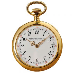Swiss gold miniature pocket watch with adjustments Circa 1913