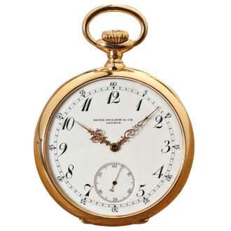 Swiss 18k gold pocket watch with lever chronometer Circa 1910