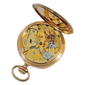 Swiss 18k gold pocket watch with lever chronometer Circa 1910