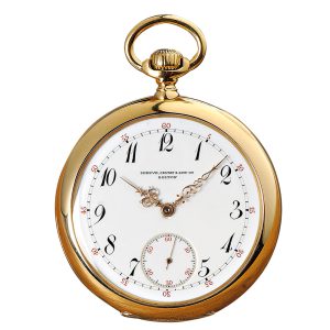 Swiss gold lever chronometer with auxiliary seconds Circa 1892
