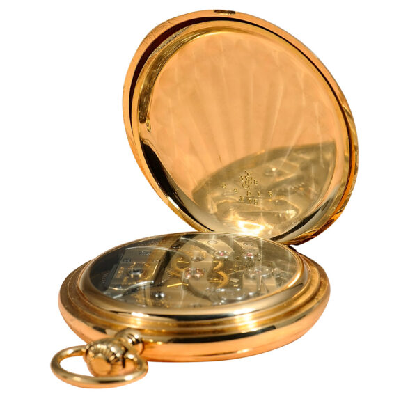 Swiss gold lever chronometer with auxiliary seconds Circa 1892 Swiss gold lever chronometer with auxiliary seconds Circa 1892