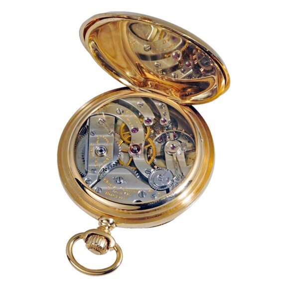 Swiss gold lever chronometer with auxiliary seconds Circa 1892 Swiss gold lever chronometer with auxiliary seconds Circa 1892