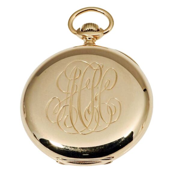 Swiss gold lever chronometer with auxiliary seconds Circa 1892 Swiss gold lever chronometer with auxiliary seconds Circa 1892