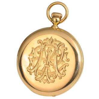Swiss rare pocket watch with matching tortoiseshell box Circa 1860
