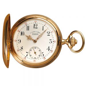 German 18k rose gold Glashütte pocket watch Circa 1900