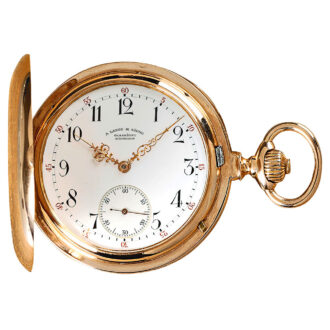 German 18k pink gold Glashütte pocket watch Circa 1885