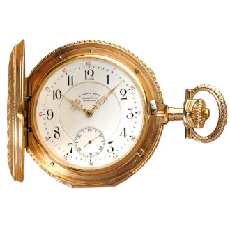 German heavy 18k pink gold Glashütte pocket watch Circa 1889
