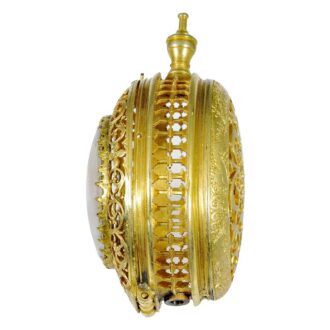 Early French fire gilded bronze pocket watch case Circa 1650