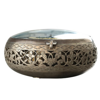 French silver coach clock with self strike and alarm Circa 1650 French silver coach clock with self strike and alarm Circa 1650