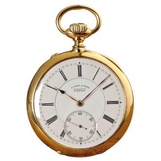 German 18k gold Glashütte pocket watch Circa 1905