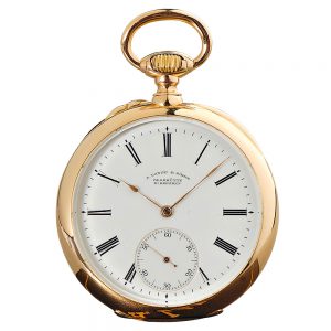 German 18k rose gold Glashütte pocket watch Circa 1883