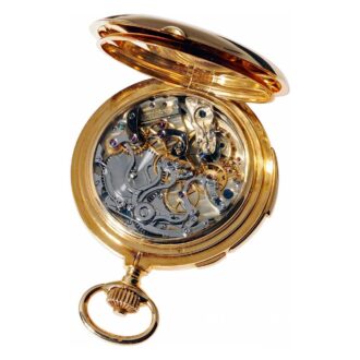 German gold watch with chronograph and counter Circa 1912