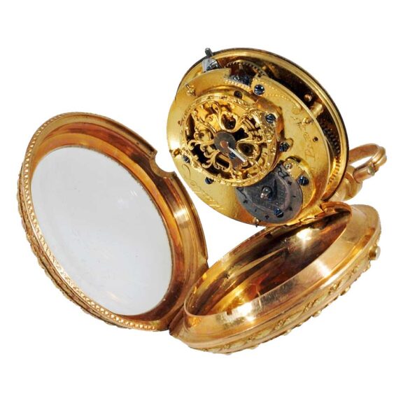 French verge pocket watch studded with half pearls Circa 1790 French verge pocket watch studded with half pearls Circa 1790