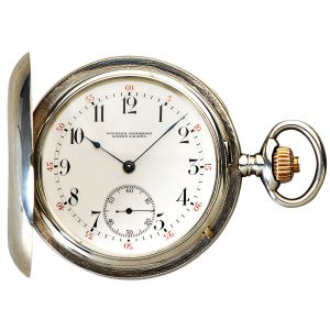German silver Glashütte hunting cased pocket watch Circa 1904