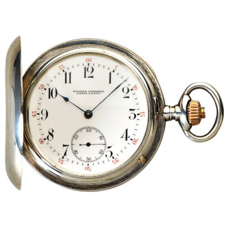 German silver Glashütte hunting cased pocket watch Circa 1904