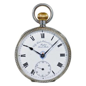 Swiss silver pocket watch with portrait of a Maharaja Circa 1900