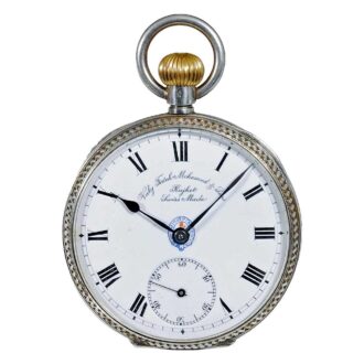 Swiss silver pocket watch with portrait of a Maharaja Circa 1900