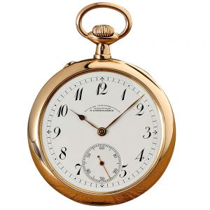 German 14k pink gold Glashütte pocket watch Circa 1905