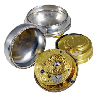 English pair cased pocket watch with centre seconds Circa 1770 English pair cased pocket watch with centre seconds Circa 1770