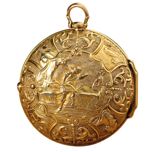 French verge pocket watch with "repoussé" decoration Circa 1753