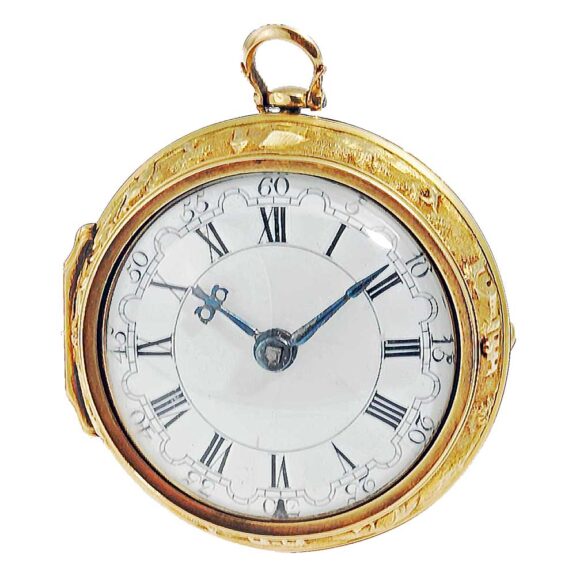 French verge pocket watch with "repoussé" decoration Circa 1753 French verge pocket watch with "repoussé" decoration Circa 1753