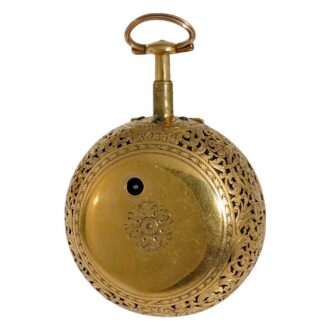 English repeating verge with "repoussé" decoration circa 1720
