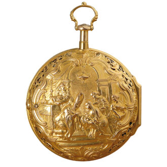 English gold pair cased repoussé verge pocket watch Circa 1783