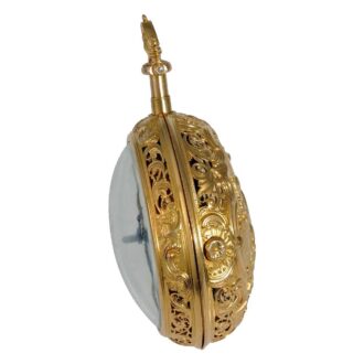 English gold pair cased repoussé verge pocket watch Circa 1783