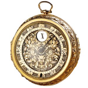 English pocket watch with rare jumping hour display Circa 1720