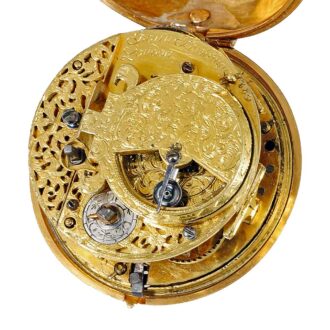 English pocket watch with rare jumping hour display Circa 1720