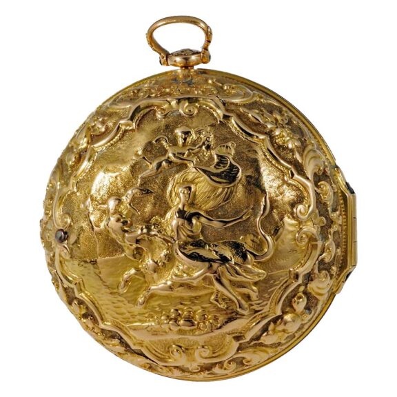 English pocket watch with rare jumping hour display Circa 1720 English pocket watch with rare jumping hour display Circa 1720