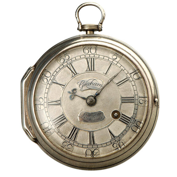 English silver pocket watch with cylinder escapement Circa 1744