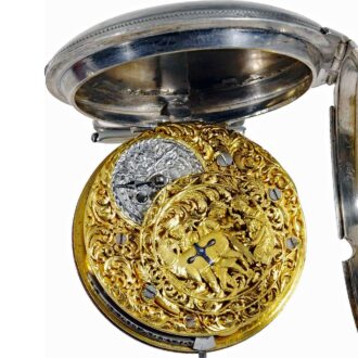 German exclusive pair cased verge pocket watch Circa 1760