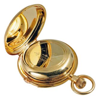 Swiss minute repeating watch with chronograph Circa 1891