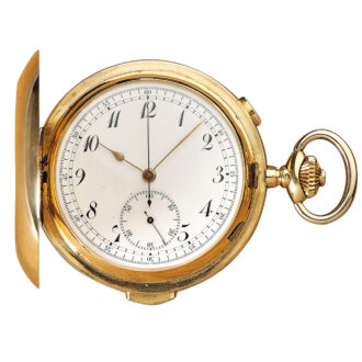 Swiss repeating pocket watch with chronograph circa 1900