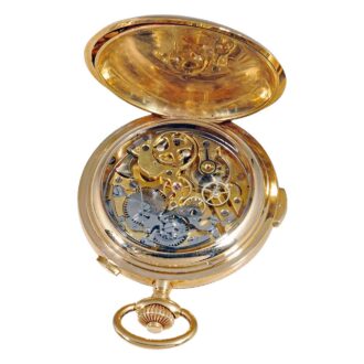 Swiss repeating pocket watch with chronograph circa 1900