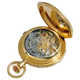 Swiss heavy repeating watch with chronograph circa 1880