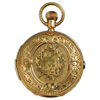 Swiss heavy repeating watch with chronograph circa 1880