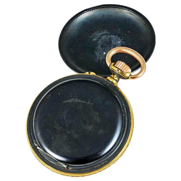 Swiss unusual watch with Damascene/gold case Circa 1893 Swiss unusual watch with Damascene/gold case Circa 1893