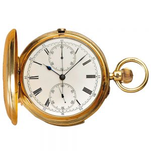 English repeating watch with chronograph and counter Circa 1900