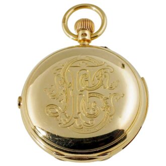 English repeating watch with chronograph and counter Circa 1900