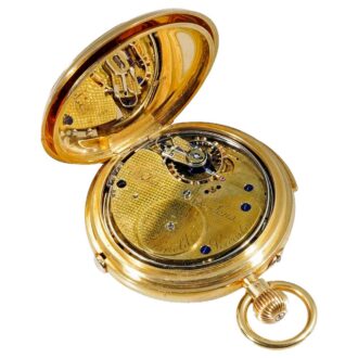 English repeating watch with chronograph and counter Circa 1900