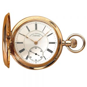 German 14k pink gold Glashütte pocket watch Circa 1898