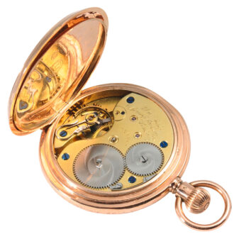 German 14k pink gold Glashütte pocket watch Circa 1898