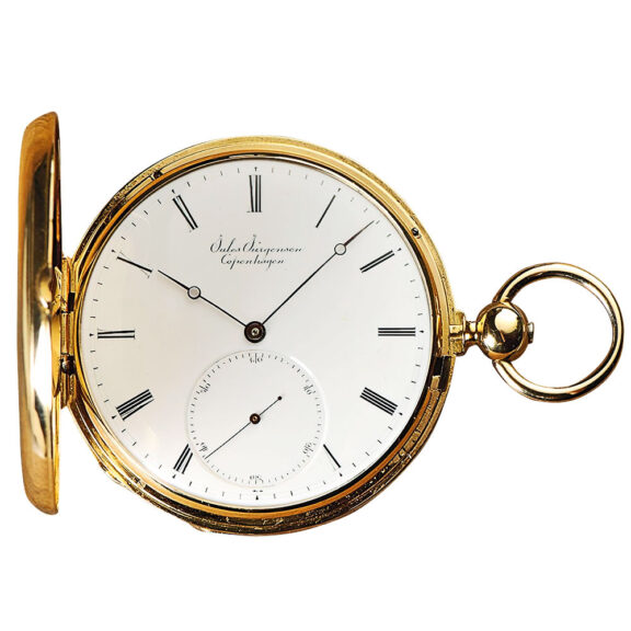 Danish gold pocket watch with auxiliary seconds Circa 1849