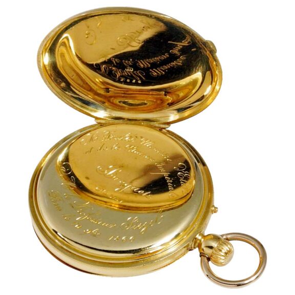French gold pocket watch with Breguet certificate Circa 1860 French gold pocket watch with Breguet certificate Circa 1860