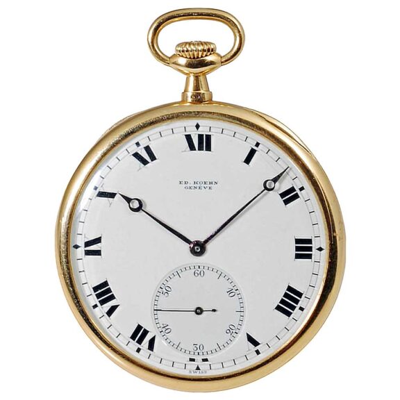 Swiss thin watch with minimized movement design Circa 1900