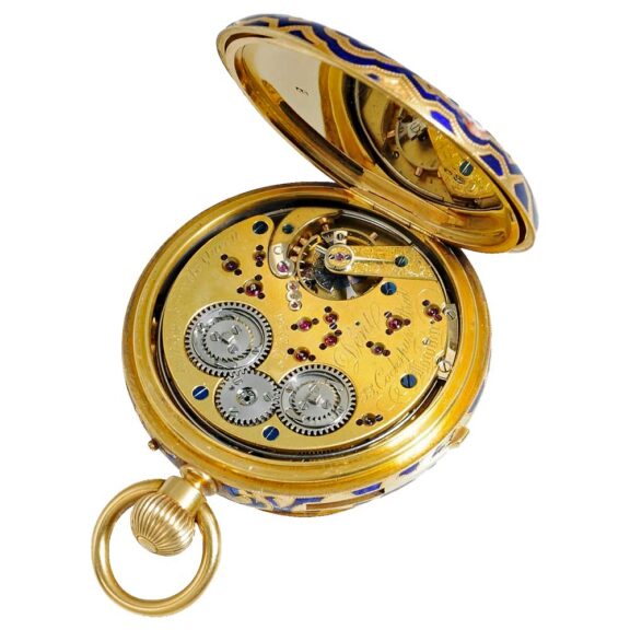 English repeating watch with stoppable centre seconds Circa 1870 English repeating watch with stoppable centre seconds Circa 1870
